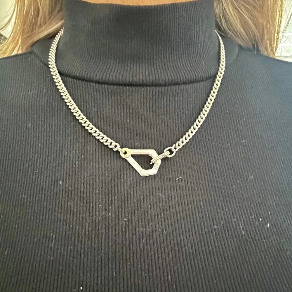 Vintage Kreisler Silver Curb Watch Chain